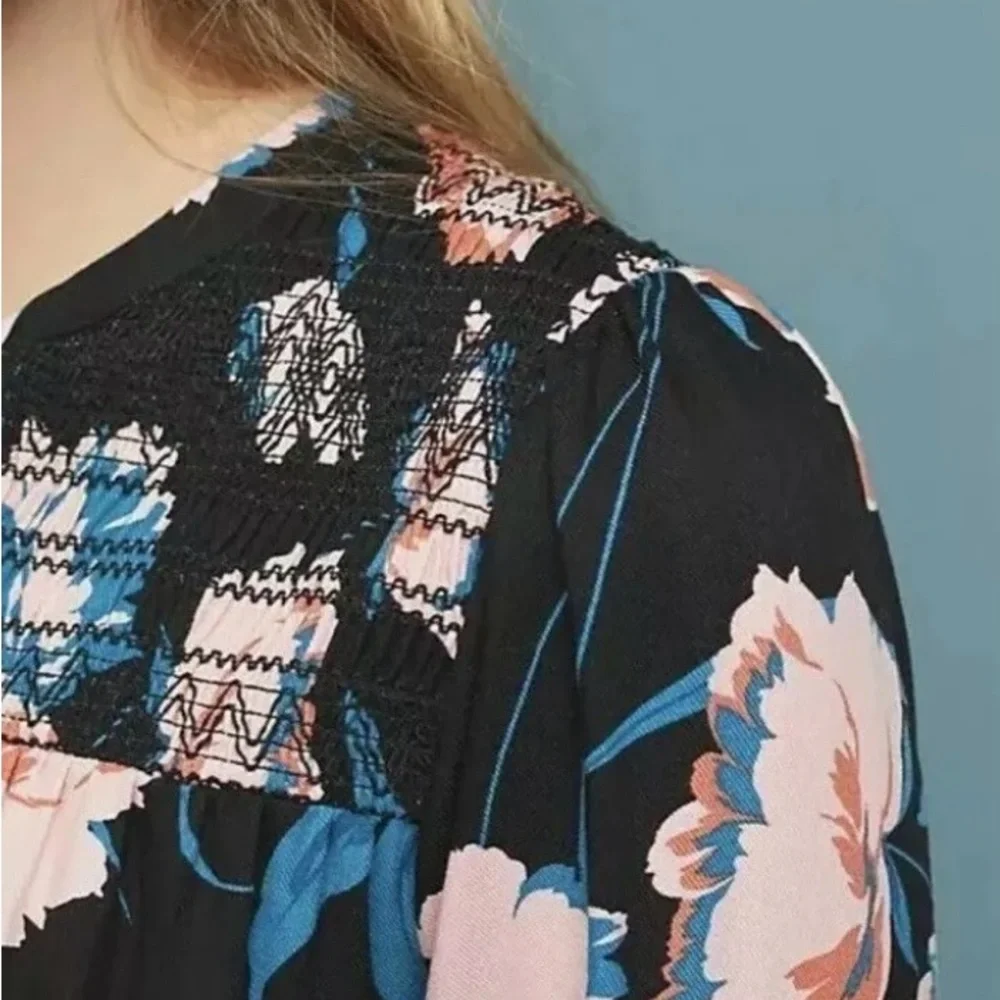 Maeve by Anthropologie Ragonda Tunic Dress with Rich Floral Pattern - Picture 4 of 13